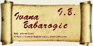 Ivana Babarogić vizit kartica